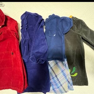 4 Designer dresses from: Ralph Lauren, Hanna Andersson, Nautica and Old Navy